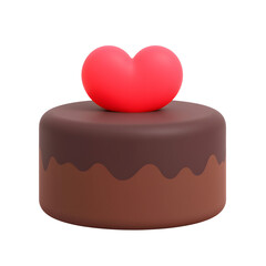 heart shaped chocolate cake