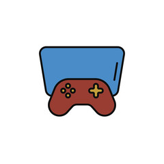 Fototapeta premium game console vector icon. flat sign for mobile concept and web design. Symbol, logo illustration. Vector graphics