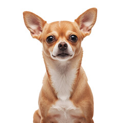 Obraz premium Small Dog Sits and Looks at the Camera in a Bright Setting With Soft Lighting