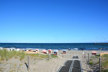 Strand, K&uuml;ste, Strandkorb, Urlaub, Meer, Himmel