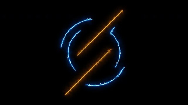 Neon Energy Icon A captivating digital representation of dynamic energy, featuring a vibrant neon icon that radiates a futuristic aura. This design embodies innovation and technological advancement.