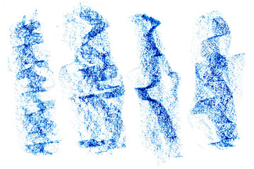 Ink roller brush strokes textures. Punk rock wall grunge paint stripes print. Brayer black lines. Thick rectangle stamps set. Chalk wide underlines. Vector smear labels background. Graffiti elements.