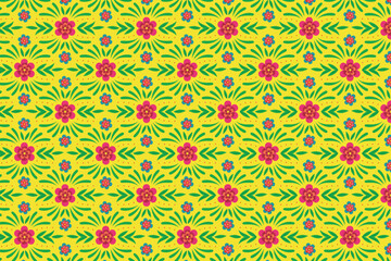 Traditional Mexican floral seamless pattern. Vector illustration.