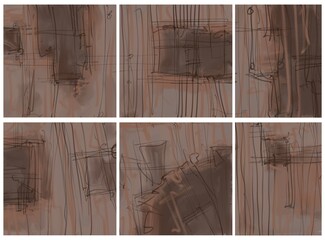 Abstract image for printing. Picture for modern interiors. The picture is painted by hand on a tablet. © neurostructure