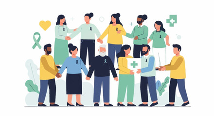 Obraz premium Inclusion and Diversity Awareness Flat Illustration