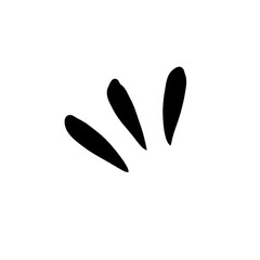 Minimal Black Brush Stroke Accent Abstract Mark Design