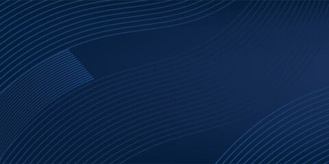 Naklejka premium 3D modern wave curve abstract presentation background. Luxury paper cut background. Abstract decoration, golden pattern, halftone gradients, 3d Vector illustration. Dark blue background