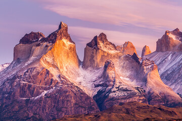 Naklejka premium Nice view of Torres Del Paine National Park, Chile.