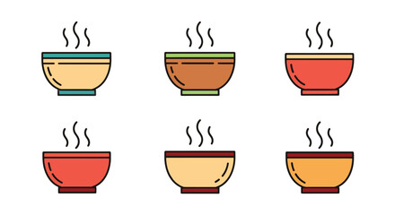 Obraz premium Hot Soup Line art modern design