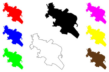 Fototapeta premium Shchyolkovo city (Russia, Russian Federation) map vector illustration, scribble sketch Shchyolkovo map