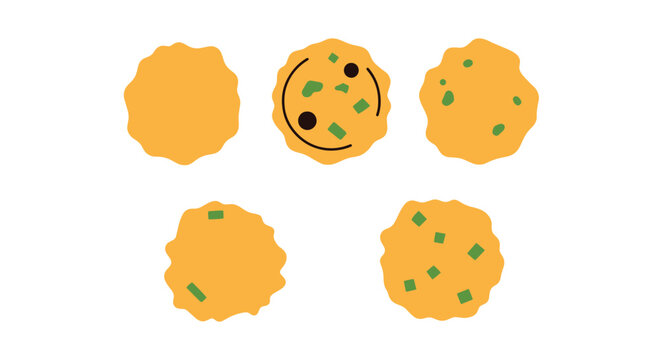 Pakora Line art colorful modern style