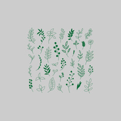 hand drawn vector illustration of an abstract bundle collection background.