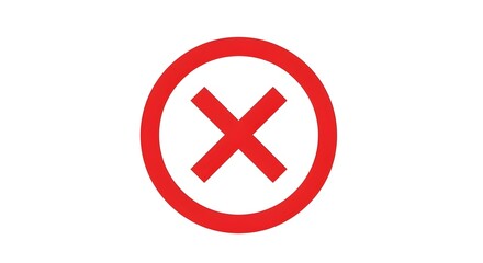 Obraz premium Red circle with a cross symbol