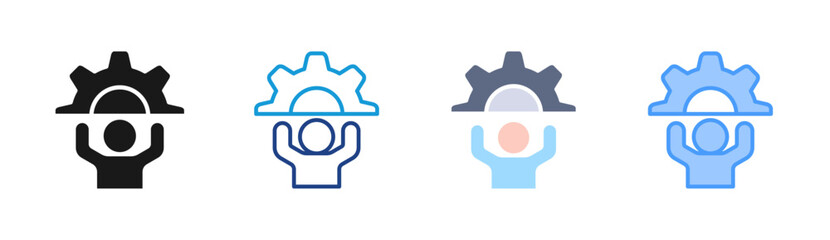 Obraz premium Personal Growth icon set multiple style collection