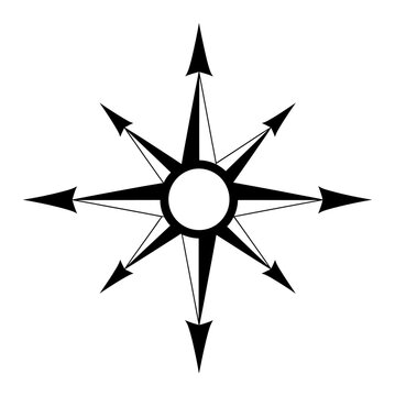 Polynesian Star Compass - Minimalist Vector