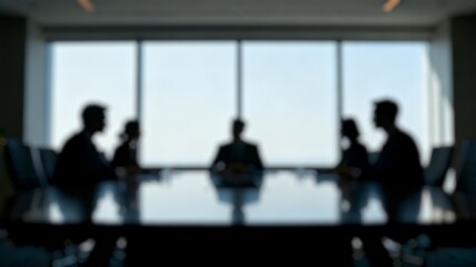 Fototapeta premium Business People Silhouette Conference Brainstorming Teamwork Connection Concepts