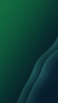 abstract green border frame with wave lines flow animation, futuristic ai technology and science vertical social media motion background