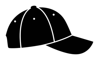 Fototapeta premium Baseball Cap Silhouette - Minimalist Vector