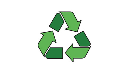 Obraz premium Green Recycling Symbol Made Arrows.
