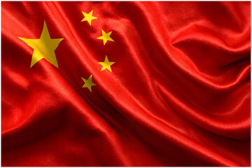 China, flag, image in national colors on a neutral transparent background for designers, marketers. Popular illustration, object, symbol, texture, pattern, holiday.