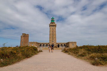 Zugang zum Leuchtturm von Cap Frehel in der Bretagne.