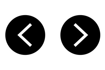 left and right arrow button icons navigation control previous and next direction symbols isolated on transparent background © Photix Studio