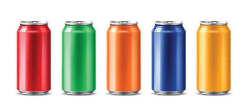 Colorful Soda Can Mockup