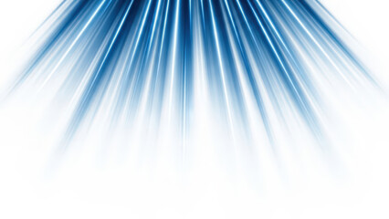 Obraz premium Blue and white abstract background with radial lines bursting from the top centre