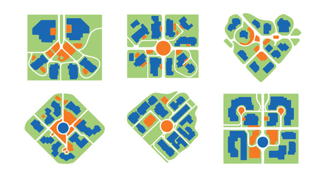 Campus Map Line art creative design