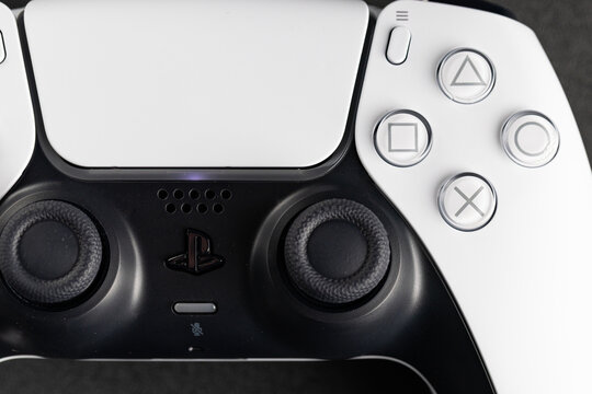 White and Black DualSense Wireless Controller for PlayStation 5
