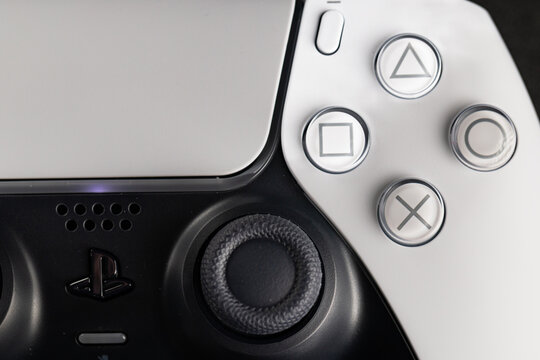 White and Black DualSense Wireless Controller for PlayStation 5