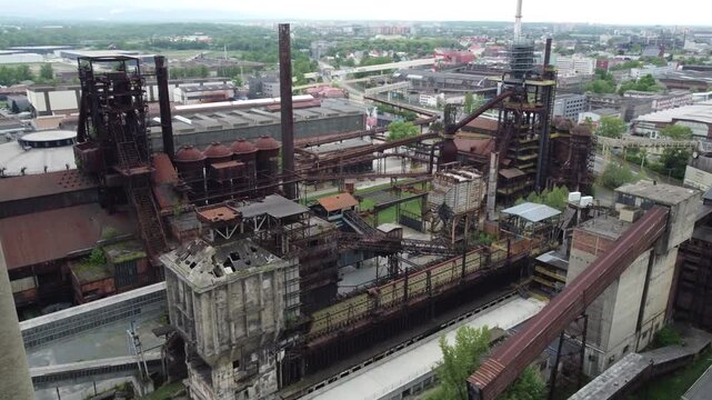 Industrial Dolni Vitkovice. Communist Czechoslovakia Urbex Factory. Ostrava. Czechia