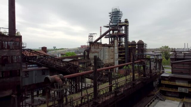 Urbex Exploration. Industrial Dolni Vitkovice. Communist Czechoslovakia. Cinematic Eastern Bloc