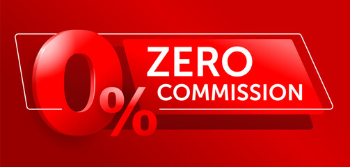 Zero commission and interest free red web banner