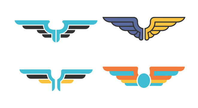 Pilot Wings Line art vibrant color