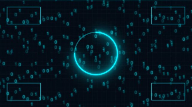 Digital Data Flow animation template with space for customizable text