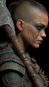 Gezeichnete Kriegerin &ndash; St&auml;rke und Entschlossenheit trotz Narben