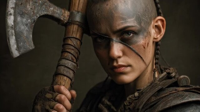 Gezeichnete Kriegerin &ndash; St&auml;rke und Entschlossenheit trotz Narben