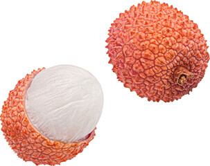 Lychee fruits isolated 