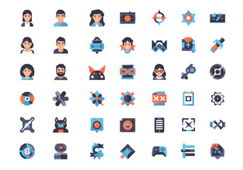 A sleek icon set featuring a drone and camera, perfect for technology and innovation themes in marketing materials.