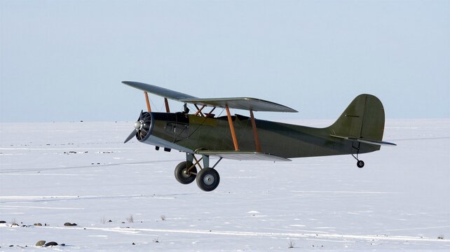 Antonov An2 Over Siberian Tundra