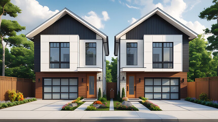 Ultrarealistic 3D Architectural render of a modern house