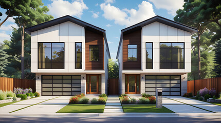 Ultrarealistic 3D Architectural render of a modern house