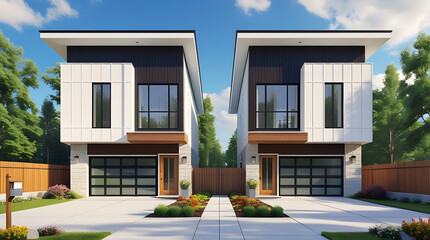 Ultrarealistic 3D Architectural render of a modern house