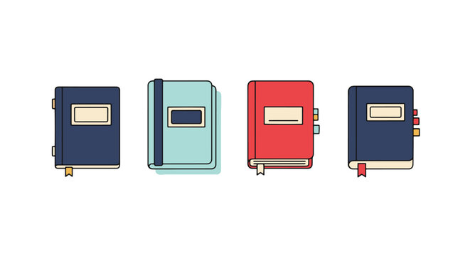 Address Book Line filed color clean design