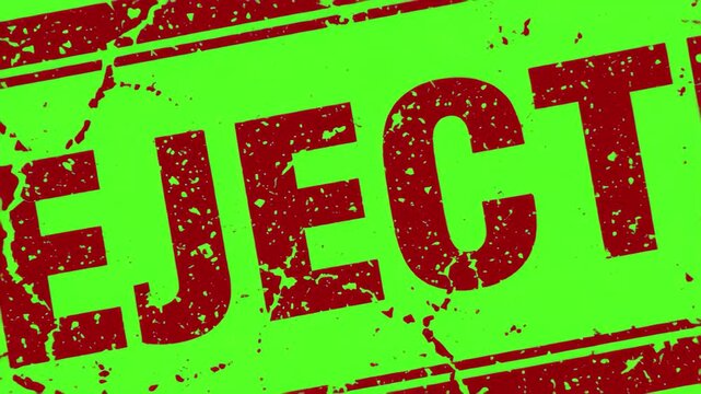Red rejected stamp on green screen background
