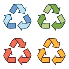 Obraz premium Recycling indicators four variations