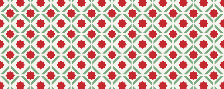 Elegant seamless Islamic arabesque background with geometric star elements for Ramadan cards, confectionery wraps, and decorative surfaces