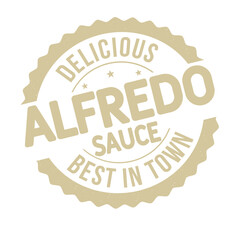 Alfredo sauce grunge rubber stamp