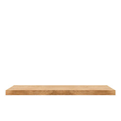 Wooden Shelf Mounted on Black Brackets in a Simple Room Setting